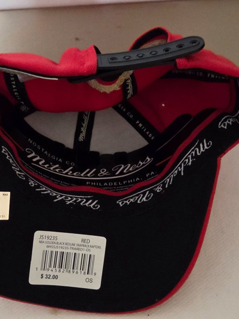 Mitchell & Ness Toronto Raptors Basic Wool Solid Current Adjustable Snapback Hat - Picture 3 of 5